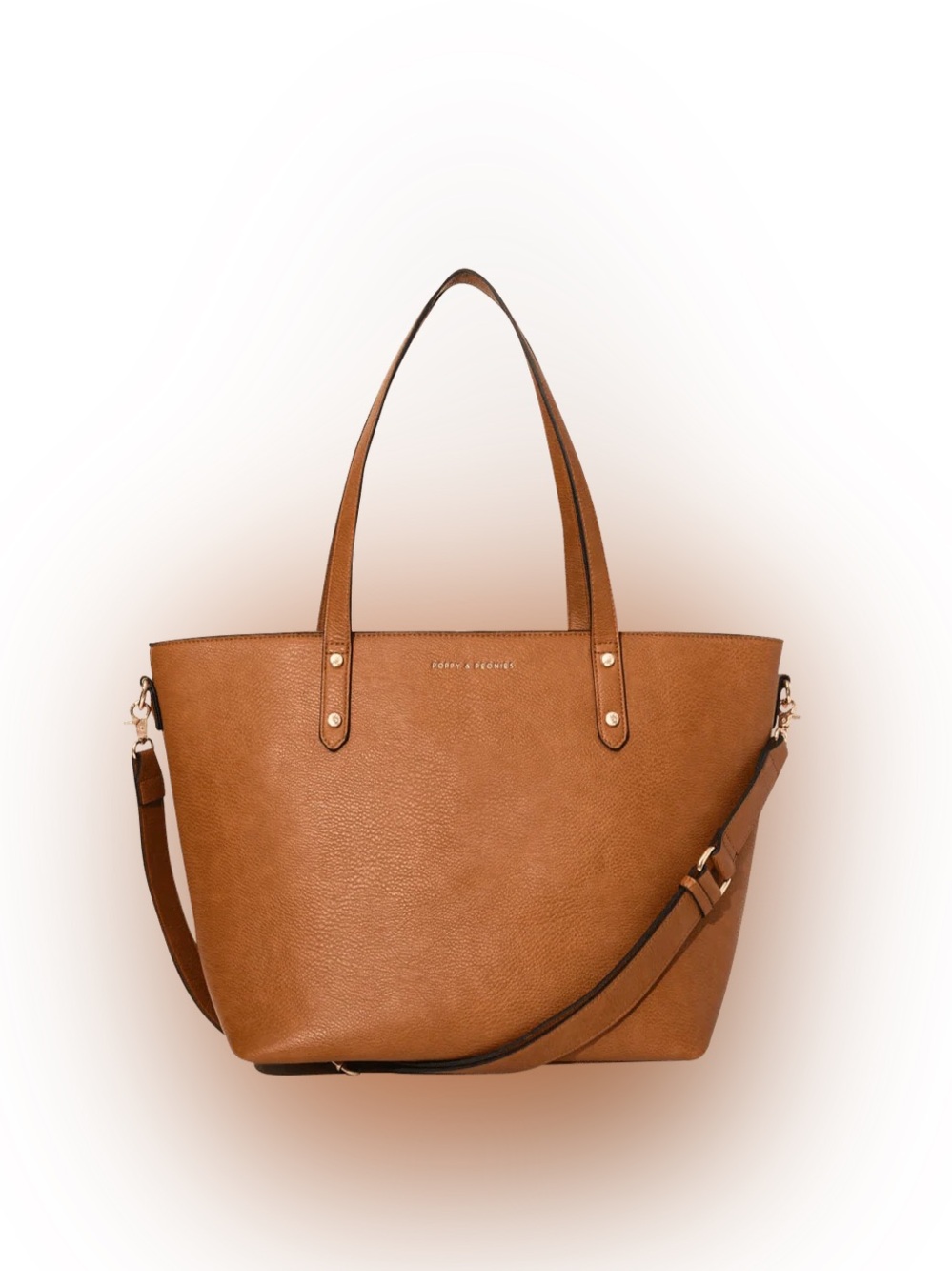 RESERVED LISTING Poppy & Peonies Go-Getter Tote Cognac